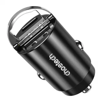 Automobilinis įkroviklis CHOETECH TC0006 30W USB-C/USB-A su QC3.0 ir PD3.0 palaikymu