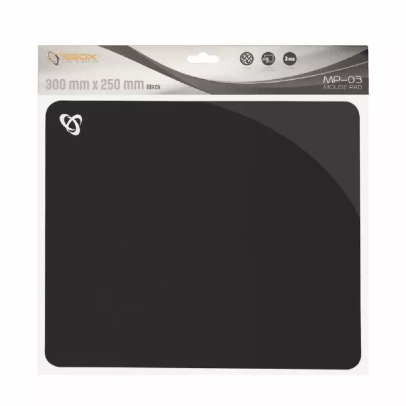 Sbox MP-03B juodas gelinis pelės kilimėlis
