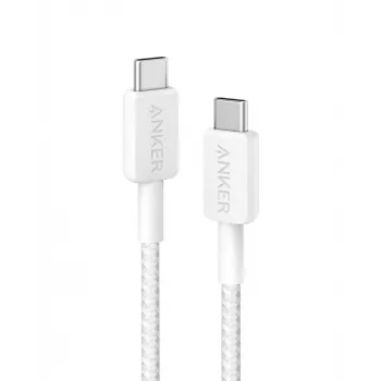 Anker Innovations 322 USB-C į USB-C laidas, nailoninis, 0,9 m, 60 W, baltas - Laidas - Skaitmeniniai/Duomenys (A81F5G21)