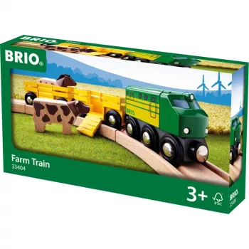 Traukinukas Ravensburger BRIO Farm Train 33404 – kaimo tema, įvairiaspalvis, nuo 0,3 iki 99 metų