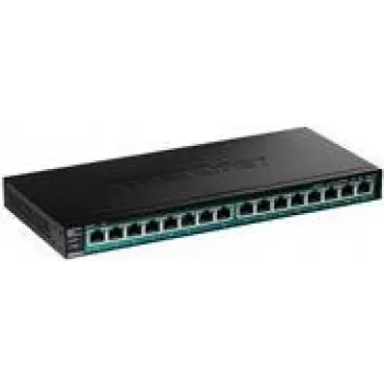 TRENDnet TPE-TG161H - tinklo jungiklis - 16 prievadų 10/100/1000 (PoE+) - montuojamas į stelažą - PoE+ (120 W)