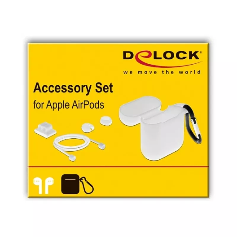 DeLOCK Apple AirPods priedų rinkinys baltas