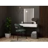 Tualetinis staliukas su veidrodžiu cama meble PAFOS 80×41.6×100 cm, baltas matinis, MDF rėmas, 1 stalčius