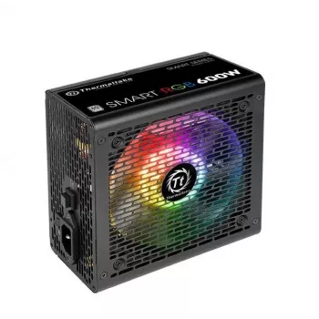 Termaltake SMART RGB PS-SPR-0600NHSAWE-1 - Maitinimo blokas (vidinis) - ATX12V 2.3 - 80 PLUS - AC 230 V - 600 W - aktyvus PFC - Juoda