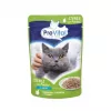 Šlapias kačių ėdalas PREVITAL Cat Food Mix 4 skoniai – vištiena, veršiena, lašiša, paukštiena, 96 x 100 g paketėliai (9,6 kg, suaugusioms katėms)