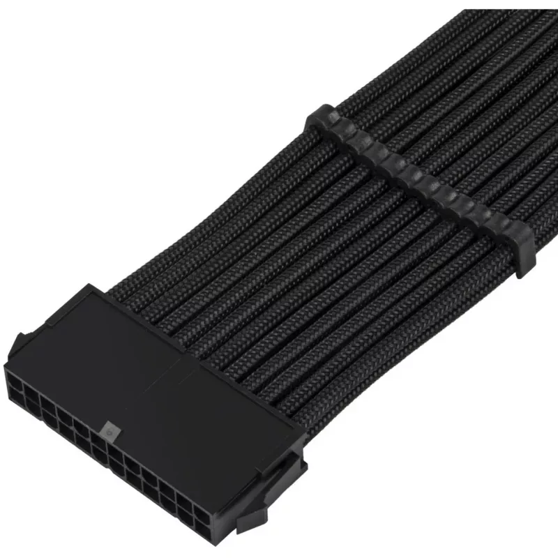 SilverStone PP07E - Maitinimo ilginimo laidas - ATX, 24 kontaktų (motina) į ATX, 24 kontaktų (tėvas) - 30 cm - Juoda