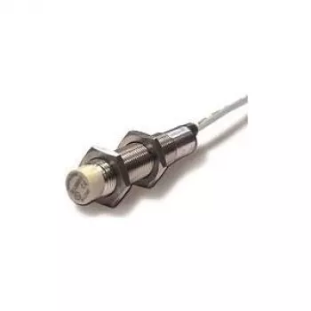 Fotoelektrinis jutiklis Datalogic BASIC M12 – pilkas korpusas, žalvarinis korpusas, 0,5 kHz, 0,2 A, 48,4 mm gylis