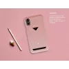 VixFox nugarinė dėklas iPhone XSMAX su kortelių kišene, rožinė