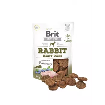 BRIT Meat Jerky Coins Rabbit šunų skanėstas 80 g