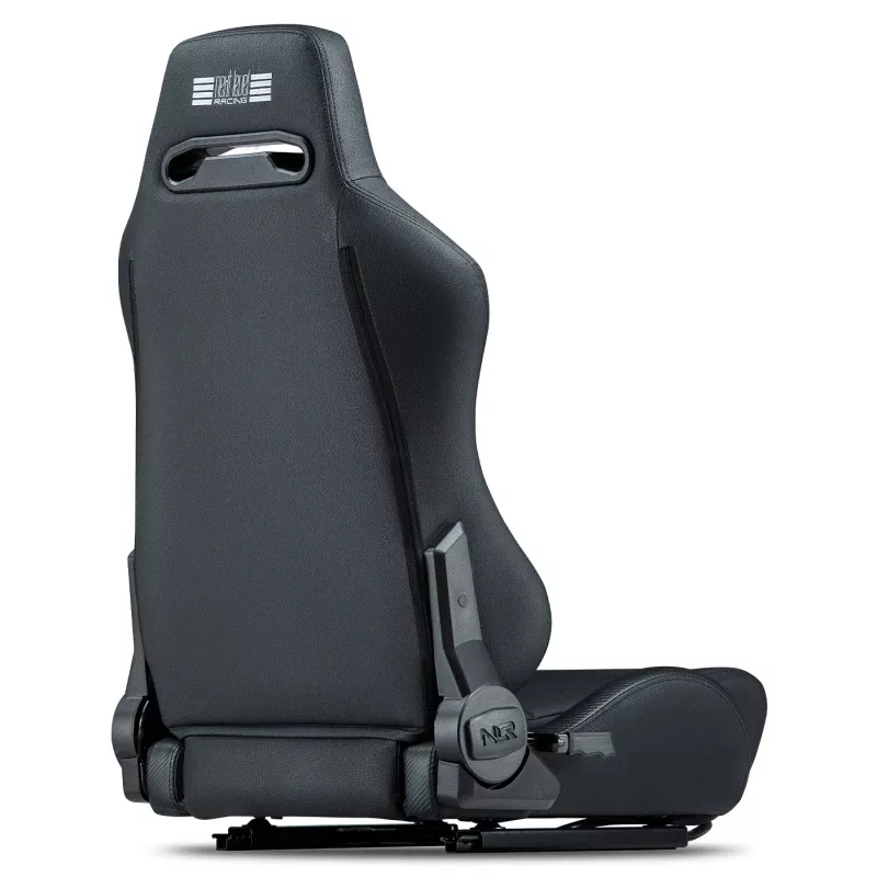 Lenktyninė atlošiama sėdynė Next Level Racing ERS3 Elite Premium – juoda PU oda, atlošiamas atlošas, tinkanti kėbului ir grindims