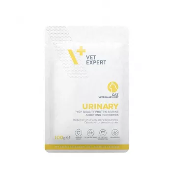 VetExpert Urinary šlapias veterinarinis ėdalas katėms su paukštiena, maišelis 100 g, suaugusioms, be cukraus ir konservantų