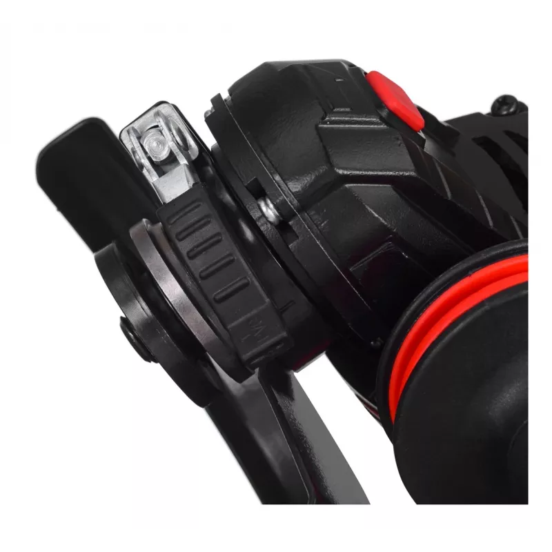 Kampinis šlifuoklis YATO YT-82826, 18V Li-Ion 2Ah, 125 mm diskas, 10 000 aps./min., M14 sriegis, beįrankis reguliuojamas gaubtas