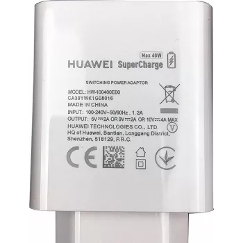 Huawei HW-100400E00 Super Charging Adapter - 2A - Baltas - USB įkroviklis