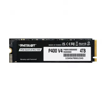 Kietojo disko PATRIOT P400 V4 4 TB M.2 NVMe (4000 GB, M.2, Juoda)