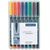Permanentinis markeris Staedtler 317 WP8 juoda, mėlyna, ruda, žalia, oranžinė, raudona, violetinė, geltona 8 vnt.