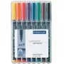 Permanentinis markeris Staedtler 317 WP8 juoda, mėlyna, ruda, žalia, oranžinė, raudona, violetinė, geltona 8 vnt.