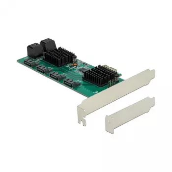 DeLOCK 8 prievadų SATA PCI Express x1 kortelė, Low Profile formos faktorius