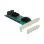 DeLOCK 8 prievadų SATA PCI Express x1 kortelė, Low Profile formos faktorius