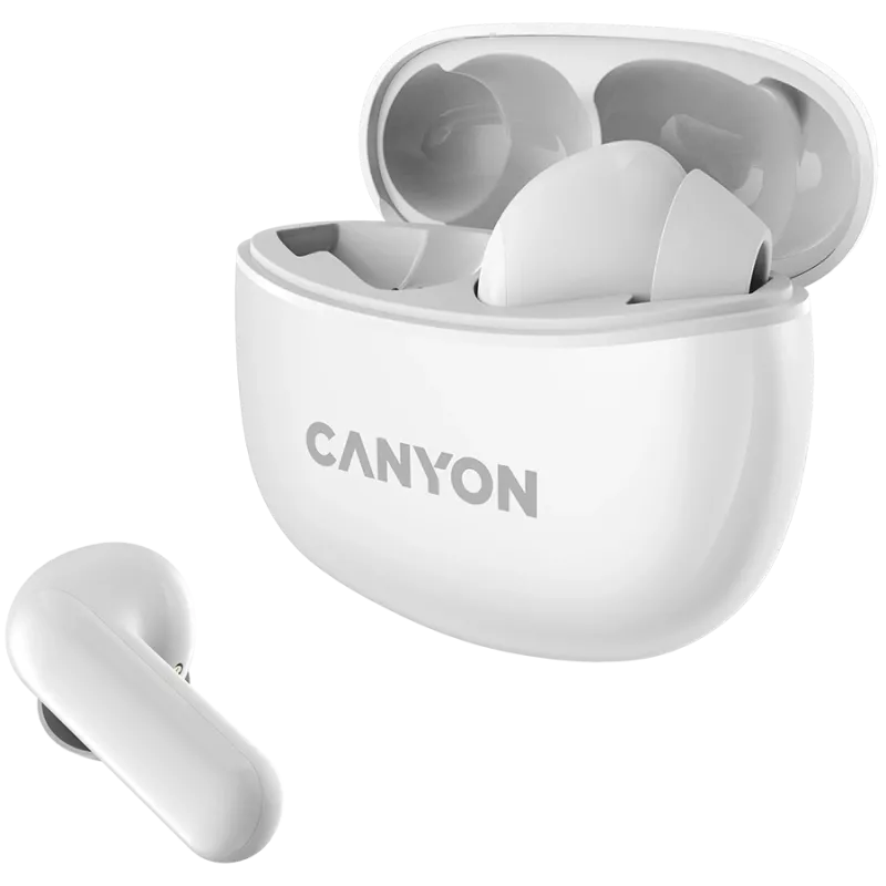 Canyon TWS-5 belaidžiai ausinukai su mikrofonu, BT V5.3, 20Hz-20kHz, 40mAh*2+500mAh, Type-C