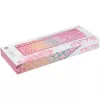 Deltaco GAM-021-RGB-P-DE - pilno dydžio (100%) klaviatūra - USB - membraniniai klavišai - QWERTZ - rožinė