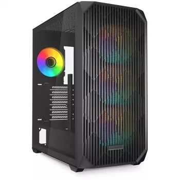 Sharkoon AK3 RGB Midi Tower Juoda