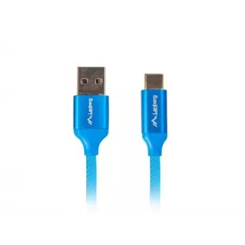 Lanberg CA-USBO-22CU-0010-BL USB laidas 1 m USB 2.0 USB-C USB-A mėlynas