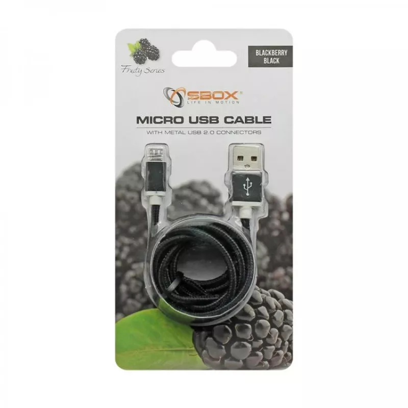 Sbox USB->Micro USB M/M 1.5m USB-10315B juoda
