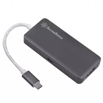 SilverStone SST-EP14C – USB 3.1 Type-C Gen1 stotelė su HDMI, 3x USB 3.1 Gen 1 Type-A, 1x USB 3.1 Gen 1 Type-C (PD 2.0 įkrovimas)