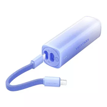 Nešiojamas powerbank Vention FHWL0 5000 mAh, mėlynas, 1x USB Type-C, LED indikatoriai