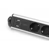 Digitus 6-ių lizdų biuro maitinimo juosta su 3 USB prievadais, 1,5 m laidas