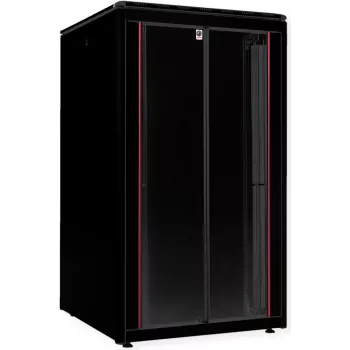 Laisvai pastatomas tinklo spintas ROLINE Pro 26U 800x800 mm, stiklinės durys, juodas, 600 kg, IP20