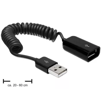USB kabelis DeLOCK 83163 0.6 m USB 2.0 A-A juodas