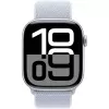 APPLE Watch Series 10 GPS 46mm sidabrinis aliuminio korpusas su Blue Cloud Sport Loop apyranke