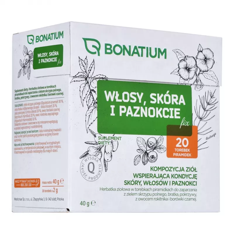 Bonatium žolelių arbata Plaukai, oda ir nagai Fix 20 vnt.