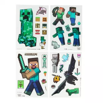 Lipnūs langų dekorai Paladone Minecraft PP13105MCF – daugkartiniai lipdukai be klijų