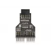 DeLOCK 60045 lyties keitiklis 9 kaiščių USB 2.0 2 x 9 kaiščių šukos Juoda