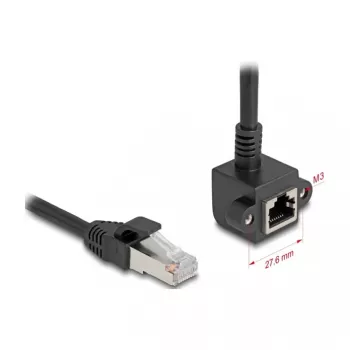 Tinklo kabelis DeLOCK 81099 RJ-45 Cat6 3m Juodas