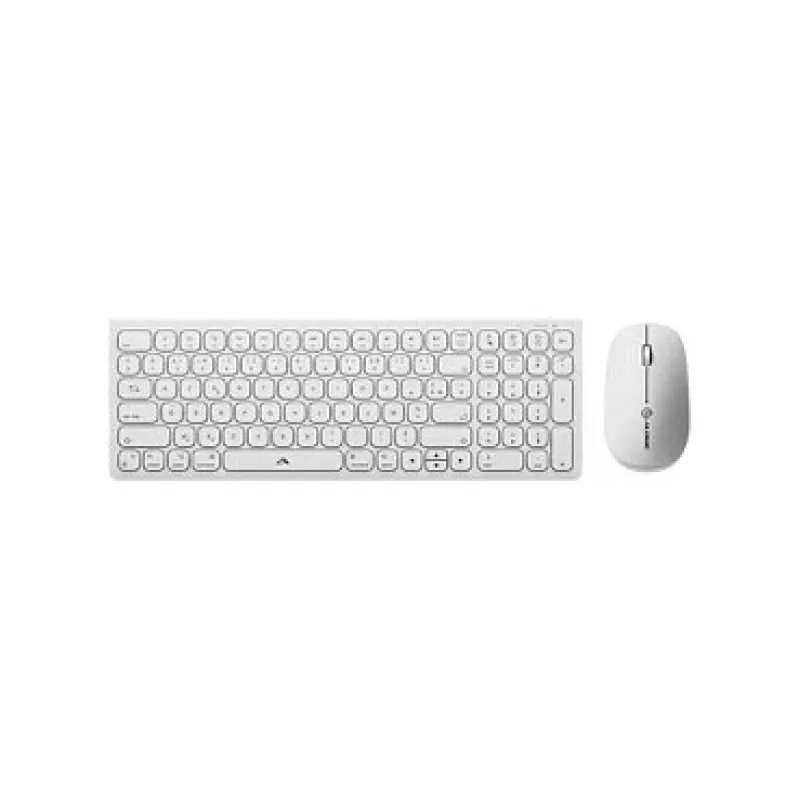 Alogic Echelon Compact USB-C BT klaviatūra vokiška + pelė balta - belaidė klaviatūra su USB-C