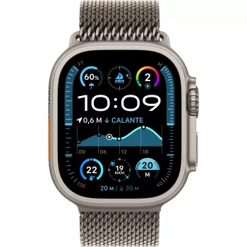 Apple Watch Ultra 2 (Cell) 49mm Natūralus Titaninis Milanese S