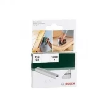 Segtuvų pakuotė Bosch Type 53 — plona viela, 8 mm kojelės ilgis, tvirtinimui
