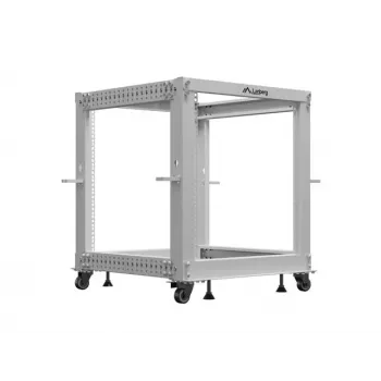 Atviras 19 colių stovas LANBERG 12U, reguliuojamas gylis 600–1100 mm, pilkas