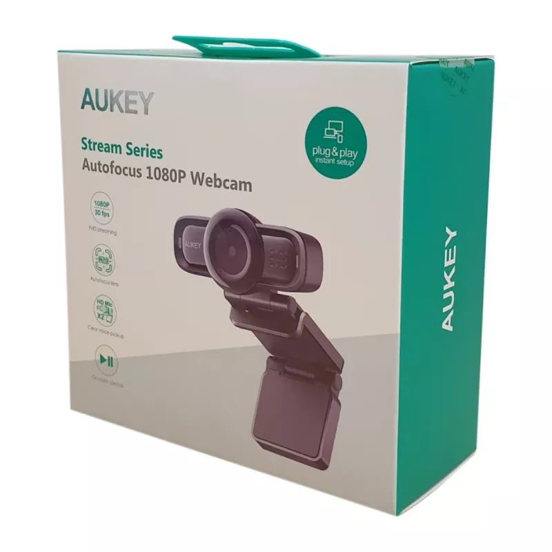 Webkamera AUKEY PC-LM3 2 MP 1920 x 1080 pikselių USB 2.0 Juoda
