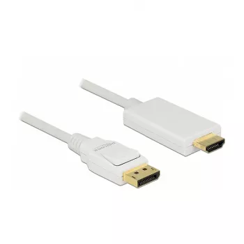 Vaizdo kabelio adapteris DeLOCK 83817 1m DisplayPort HDMI Baltas