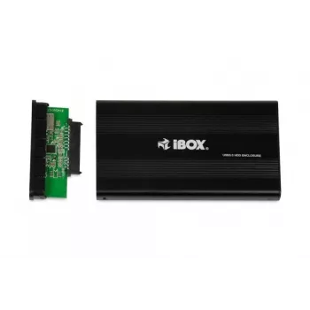 Išorinis HDD korpusas IBOX HD-02 Juodas 2.5 inch SATA diskams, USB 3.2 Gen 1 (Type-A), vieno lizdo, metalinis