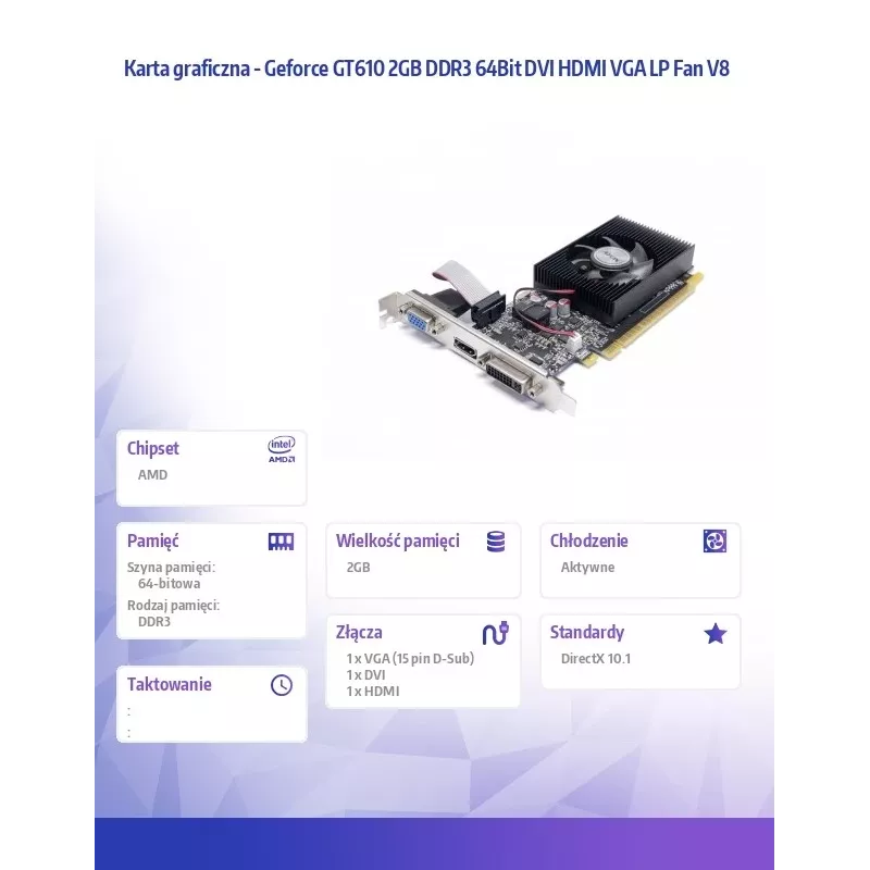 Afox AF610-2048D3L7-V8 vaizdo plokštė, GeForce 210, 2GB DDR3