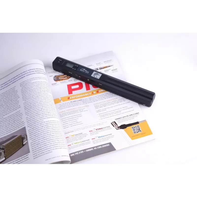 Rankinis skaitytuvas MEDIA-TECH MT4090, juodas, LED ekranas, USB 2.0, MicroSD, AAA baterija