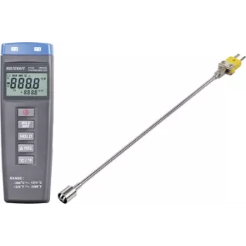 VOLTCRAFT K102 + TP 205 temperatūros matavimo prietaisas -200 iki +1370 °C, termopora K tipas