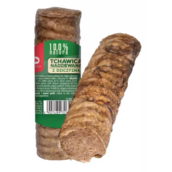 MACED Trachėja, įdaryta elniena – kramtomas skanėstas šunims – 120g