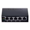 D-Link DGS-1005P/E nevaldomas tinklo jungiklis Gigabit Ethernet (10/100/1000) su PoE, juodas