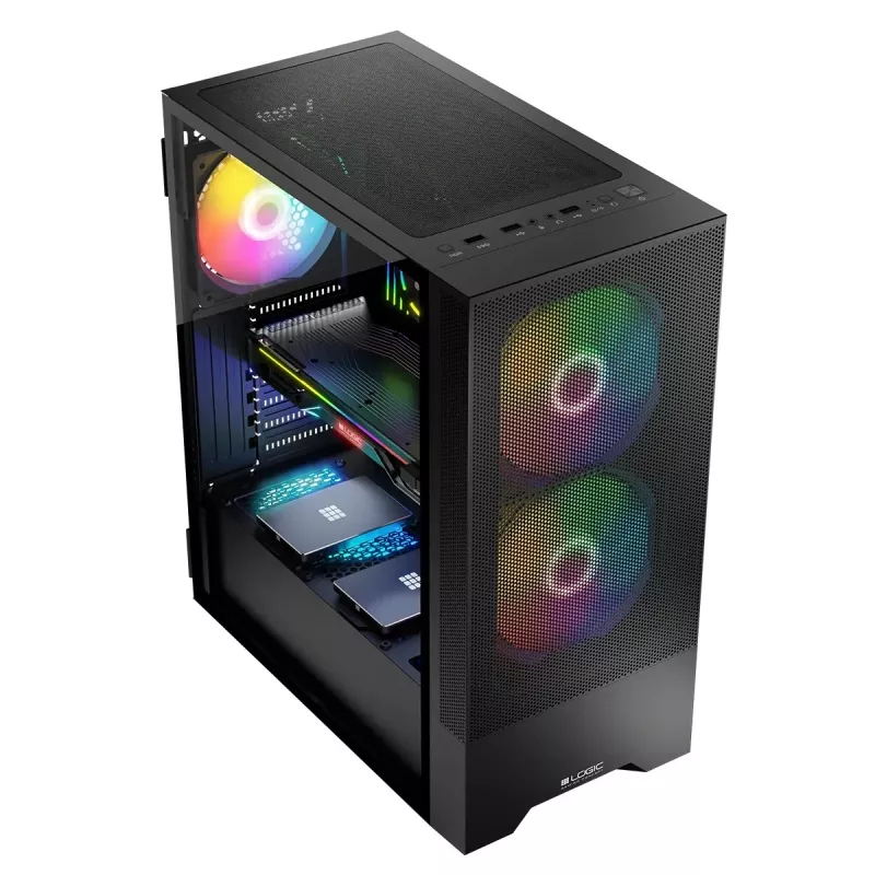 Logic Concept ARYA ARGB Midi Tower Korpusas Juodas su USB 3.0